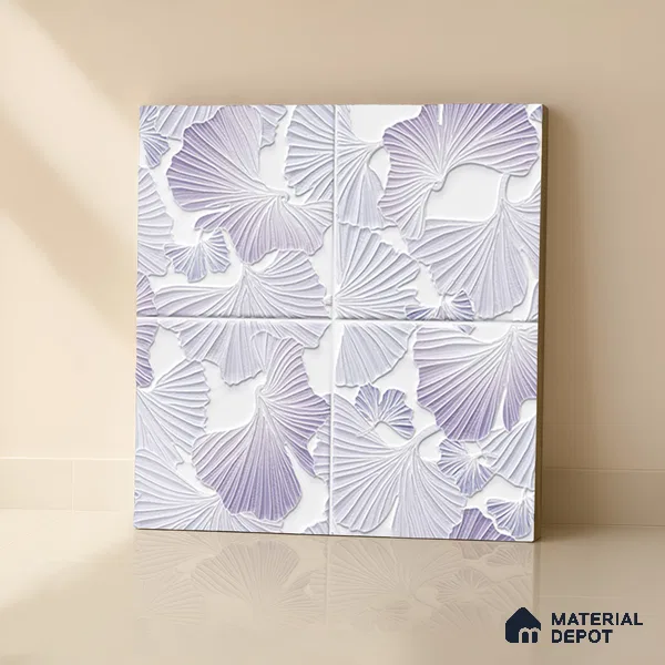 Floral Wall Tile TL 07244 D Florina 4003 Granula 1 ft x 1 ft Ceramic Matte Finish - 9 mm  | 2 mm Spacer is Mandatory | Please Expect a Slight Variation of Pattern (Sample)